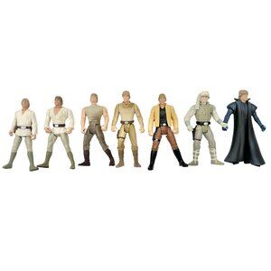 Vintage Star Wars Luke Skywalker Set of 7 Action Figures 4 inch Collectibles